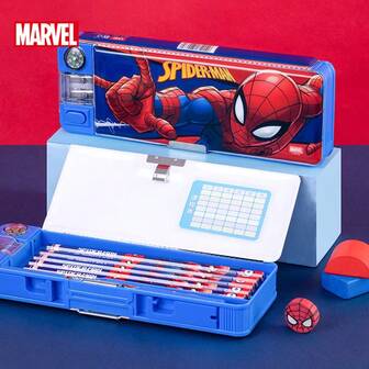  Disney Pencil Case Stationery Spider-Man Multifunctional Pencil Pouch Large Capacity Storage Student Holiday Gift Stationery Case,Back To School,School Supplies,Pencil Pouch,School Bag