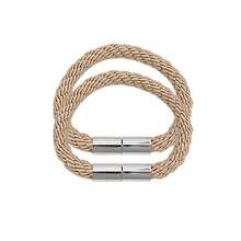 1pc Magnetic Curtain Tie Back, Curtain Rope Holder, Convenient Decorative Curtain Tiebacks, Modern Minimalist Style, Woven Rope Curtain Fastener Suitable For Thin Or Thick Home And Office Curtains