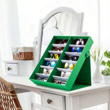 Local Shipping-Sunglasses Organizer Storage Eyeglasses Holder Multiple Glasses Case Box Eyewear Case With Lid - Green - View 1