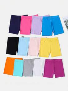 13pcs/1pc Kid Girls' Colorful Modal Shorts, Soft Breathable Underpants For Summer - Multicolor - View 4