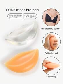 1 Par/2 Pares Protetores de Silicone para Sutiã, Inserts para Sutiã, Seios Pequenos Reúnem Seios Planos Para Fazê-los Parecerem Maiores, Disfarce de Aumento de Peitos À Prova d'Água, Pads de Peito Invisíveis Embutidos em Maiô Bikini de Roupa de Banho