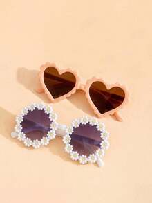 2pcs Fashionable Sunglasses - Suitable For Outdoor, Photography, Travel - Multicolor - View 1