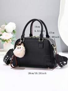 Elegant Fashion Women's Handbag With Charm, Multi-Functional Mom Bag Large Capacity Shoulder Tote Bag, Stylish Design, New Soft Square Bag Fashionable Ladies Handbag Shoulder Crossbody Bag Versatile Casual Multi-Layer Large Capacity With Dual Straps For Single/Crossbody Carry, Suitable For Valentine's Day Gift, Suitable For Travel, Shopping Mall, New Stylish Ladies Tote Shoulder Crossbody Color-Block Bag, Versatile Casual Luxurious Large Capacity Shoulder/Crossbody Bag