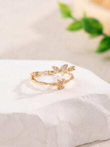1buc auriu, elegant, lux, la modă, personalizat, cu 26 de litere, design fluture, inel de femeie, ca cadou pentru prieteni, surori, mame, soții, iubite pentru vacanță, ziua de naștere, aniversare, Crăciun