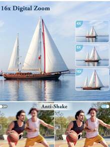 4K Ultra HD Compact Digital Camera - 48MP, Auto Focus, 16X Zoom, Anti-Shake, 2.8" IPS Screen, Rechargeable Battery, Camera For Photography, Suitable For Teenagers And Beginners, Includes 32G TF Card, Photo/Video Capture, Webcam Function, Great Gift For Thanksgiving, Christmas And New Year