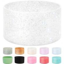 1 Peça Capa de Silicone para Copo, Protetor de Bottom Rosa Glitter, Compatível com Copo Térmico de 20-40oz e 12-24oz, Acessórios de Capa Antiderrapante para Garrafa de Água Esportiva
