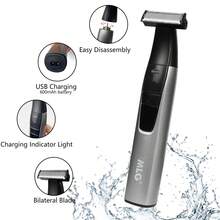 Rifinitore da barba elettrico per uomo, rasoio a lamina impermeabile e senza fili, rasatore ricaricabile per uso bagnato e asciutto, groomer per cura del corpo, regalo di Natale