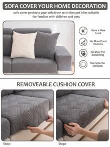 1 pièce Housse de canapé, universelle tout inclus, coussin de canapé universel antidérapant simple pour toutes les saisons, housse de coussin de canapé, chapeau élastique de canapé, convient à la protection des canapés en L et des canapés 1, 2, 3, 4 places dans le salon