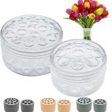 3pcs/Set Plastic Transparent Frog Shaped Flower Holder Vase Decor With Suction Cups, Zen Style Oriental Japanese Ikebana Floral Arranging Supplies, Reusable Floral Grid For Vase, Wedding Bouquet Stands