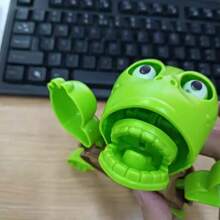 1pc Creative Turtle Coaster, Desktop Decor, Funny Sound Effect Pressure Activated Bulging Eyes Coaster Holder