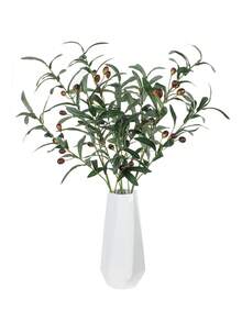 1/3 piezas Árbol de olivo artificial de 74 cm, planta artificial, árbol de olivo artificial grande, árbol artificial similar al real para la decoración de la sala de estar, el dormitorio y la oficina - Verde - Ver 11