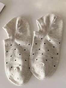 1/3/6 Pairs Women Dot Print Ankle Socks, Ladies Thin Low Cut Boat Socks, No Show Socks Non-Slip For All Seasons, Choose Quantity And Colors - Multicolor - View 8