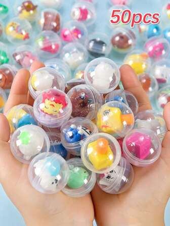 25/50 件混合迷你娃娃，袋装，非常适合口香糖机、庆祝赠品和神秘奖励、圣诞派对神秘礼物、玩具和节日礼物。