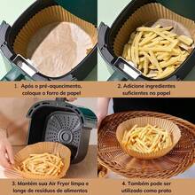 Disposable Paper Lining Form Air Fryer Kit With 100 Units 20cm - Quảng trường - Xem 6