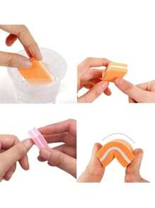 10/50pcs Mini Nail Polisher High Elastic Sponge Mini Tofu Shaped Double-Sided Nail Polisher And Polisher, Odorless, 100pcs/50pcs/20pcs, Suitable For Women, Families And Beauty Salons.