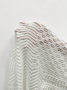 Women Spring/Summer New Simple Elegant Vacation Long Cardigan And Skirt Set - White - View 8