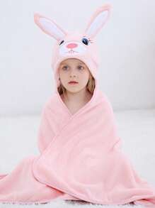 MICHLEY MICHLEY 1pc Cartoon Hooded Baby Towel Unisex Premium Soft Swimming Bathrobe Large Washcloths 27.5" X 45.5" For 0-7Y