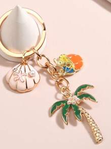 1pc Random Style Mermaid Princess Shell, Starfish, Drifting Bottle Key Chain