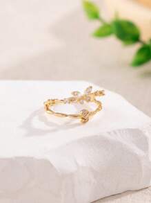 1buc auriu, elegant, lux, la modă, personalizat, cu 26 de litere, design fluture, inel de femeie, ca cadou pentru prieteni, surori, mame, soții, iubite pentru vacanță, ziua de naștere, aniversare, Crăciun