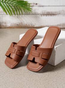 Sandalias ligeras, cómodas y suaves con tiras de EVA y punta abierta para adolescentes y niñas, versátiles, sencillas y de moda para primavera/verano