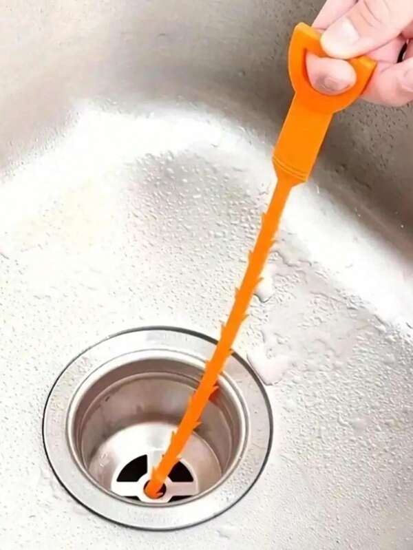 1 Stück/2 Stücke/8 Stücke flexibler Bürsten- & Abflussreiniger-Werkzeug für Spüle/Dusche/Badewanne - behebt Verstopfungen von Haaren schnell, reinigt Rohre in Küche & Bad