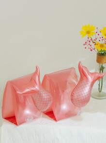 1 Pair Cute Cartoon Cherry & Strawberry Swimming Arm Floats, Increased Buoyancy For Outdoor Beach Travel, Pool, Swimming Learning Essential