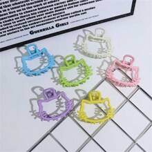 Sanrio (Authorized) Sanrio KT Cat Pink Alloy Hair Clip - Cute Cartoon Hollow Design, Sweet And Cute Girl Hair Claw, Perfect Birthday Gift, Cat Enthusiast Gift, Suitable For Christmas Gift