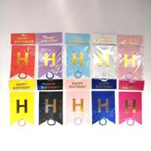1pc Happy Birthday Party Decoration Background Gold Foil Fish Tail Banner With HAPPY BIRTHDAY Letters Anniversary Celebration Decoration Banner Party Decoration Hanging Paper Banner, Back To School Valentine Day