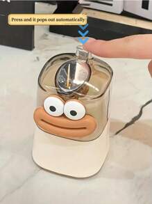 1 Stück Kreativ Cartoon Automatischer Pop-Up Zahnstocherhalter, stilvoller Zuhause Gebrauch Zahnstocherbehälter für Wohnzimmer, eleganter Restaurantgebrauch