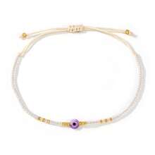 1 pieza Pulsera con cuentas de ojo maligno, amuleto de buena protección y suerte, accesorio de moda con cuentas de colores