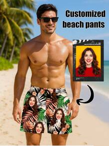 Personalisierte Herren Strand Shorts mit individualisierten Designs wie Porträts, Kinder, Haustiere, Cartoons, Urlaubsthemen, lustig und interessant