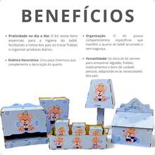 Baby Hygiene Kit, 8 Pieces, Teddy Bear King Design, Newborn, Complete Organizer - Multicolor - View 2