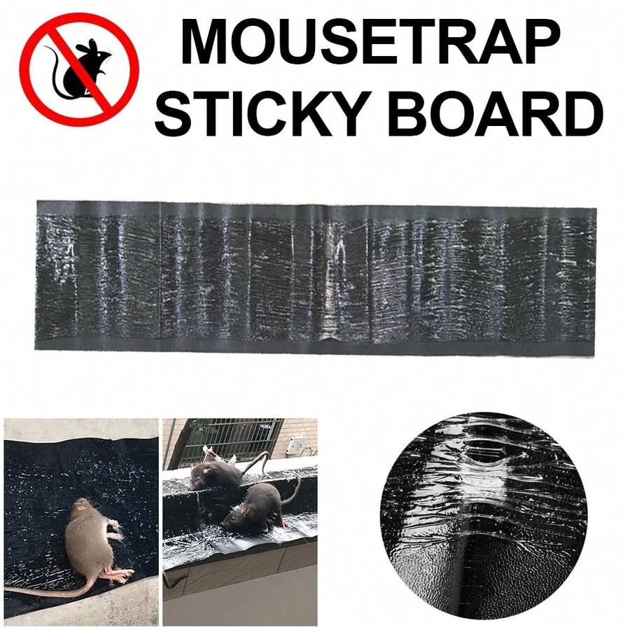 NetHong 1X Large Mousetrap Sticky Board Mousetrap Insect Boards Pad Rat Traps Insect UK - Black - View 1