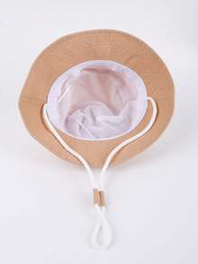 1 pezzo Cappello da pescatore per bambini, anti-UV, colore unito, adatto per attività all'aperto, parchi, spiagge, nuoto, cappelli da sole estivi