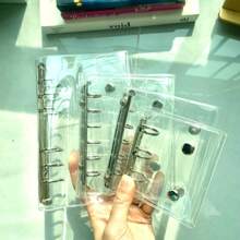 1pc A6/A7/A8/M5 Portable Transparent Loose-Leaf Binder, Photo Storage Bag, Can Be Used As Album, Budget Planner, Journal, Notebook, Office Supplies,School Supplies,Back To School
