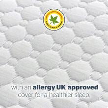 3 Zone Memory Foam Rolled Mattress Made In The UK Medium Double, White - Rusty Rose - View 8