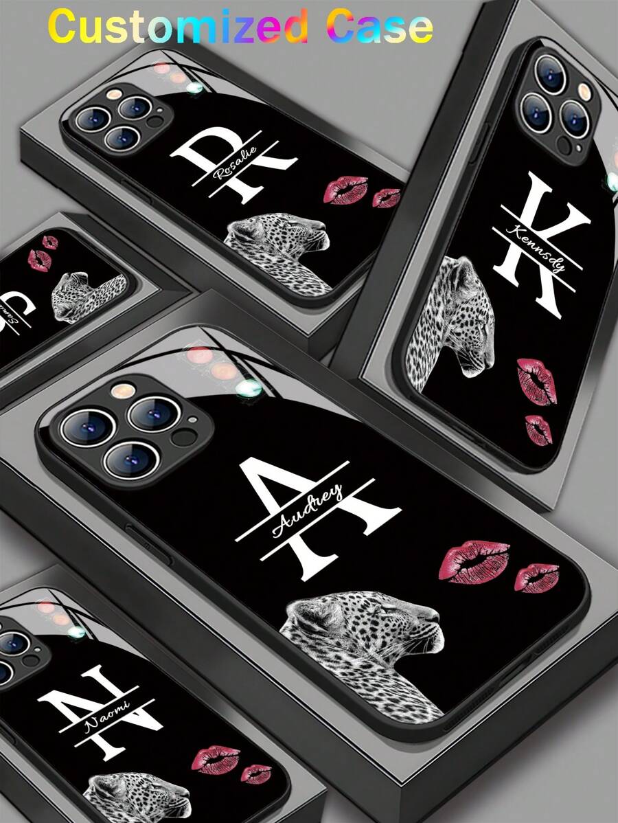 1 carcasă de telefon personalizabilă din sticlă securizată cu 26 de litere, compatibilă cu Samsung Galaxy S24/S25 Ultra, 14 Ultra/Redmi Note 13 Pro Plus, 17 Pro Max/16 Pro/15/14 Plus/13 Pro/12 Pro Max/11/XS Max/8/7/6 Plus, cadou de afaceri de înaltă calitate, ideală pentru lideri, prieteni, părinți, iubiți, iubite