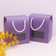 10pcs Black/Purple/White/Kraft Paper/Purple Window Hanging Rope Hand-Held Box