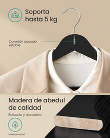 SONGMICS Standard Hanger - 黑色 - 查看 2