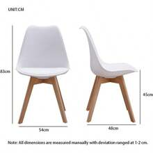 Homcasa Dining Table And Chairs Set Modern Compact Round Kitchen Table 2 Retro Lorenzo Chairs With Solid Wood Legs For Home Office Lounge White - White - View 4