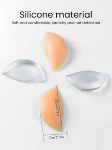 1 Par/2 Pares Protetores de Silicone para Sutiã, Inserts para Sutiã, Seios Pequenos Reúnem Seios Planos Para Fazê-los Parecerem Maiores, Disfarce de Aumento de Peitos À Prova d'Água, Pads de Peito Invisíveis Embutidos em Maiô Bikini de Roupa de Banho