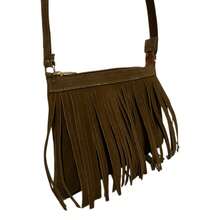 Women's Bag With Fringe Crossbody Strap Boho Style Barretos Cowboy Party Boiadeira Boiadeirinha - 焦糖色 - 查看 2