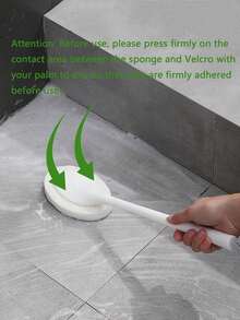 1 pezzo Set di spazzole per water con manico lungo e spugna monouso, per cucina, bagno, piastrelle e lavaggio di stoviglie