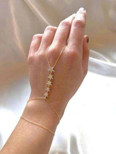 1 Stück minimalistisches kubisches Zirkonia Perlen Kettenarmband, geeignet für den täglichen Gebrauch von Frauen, Dates, Partys, Urlaubsgeschenke (zufällige Perlenanzahl)