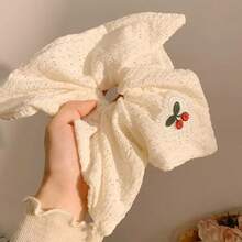 Elásticos de cabelo quadrados bordados, acessórios de cabelo sofisticados para meninas, prendedores de rabo de cavalo, elásticos de cabelo, acessórios para a cabeça, faixa elástica - Multicolorido - Ver 11