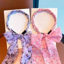 Sanrio 1pc Sanrio Kawaii Headband Hair Hoop Set, Fashion Hair Accessories Headwrap For Women, Braid Scarf Hair Band