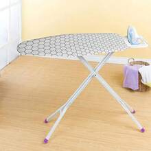 1 pieza Funda universal para tabla de planchar con borde elástico, resistente a las manchas, acolchado grueso de algodón, protección contra el calor de la plancha, funda para la mesa de planchar - Blanco y Negro - Ver 6