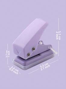 Cute Compact Single Hole Puncher, Fresh Round Loose-Leaf Notebook Hole Punching Tool, Single/Random Sent,Back To School,School Supplies