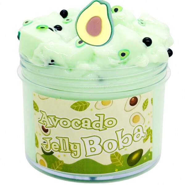 1 pieza, Slime de aguacate, juguete de arcilla de fruta, juguete antiestrés, adorno decorativo, gran regalo, juguete de arcilla mantecosa, juguete de arcilla, set de slime, juguete para apretar, set de slime, puré de mantequilla, slime, juguetes perfectos para mayores de 3 años, alivio del estrés