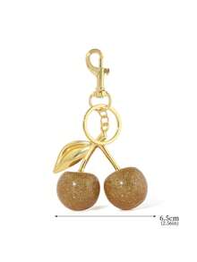 1 chiếc móc khóa hình quả anh đào pha lê unisex, mặt dây chuyền hình quả anh đào thời trang, quà tặng cho cặp đôi/bạn thân, phụ kiện xe hơi, charm túi xách, balo, quà tặng dễ thương phong cách Gothic Y2K cho mẹ, bố, quà tốt nghiệp và quà cho giáo viên. - Vàng - Xem 2